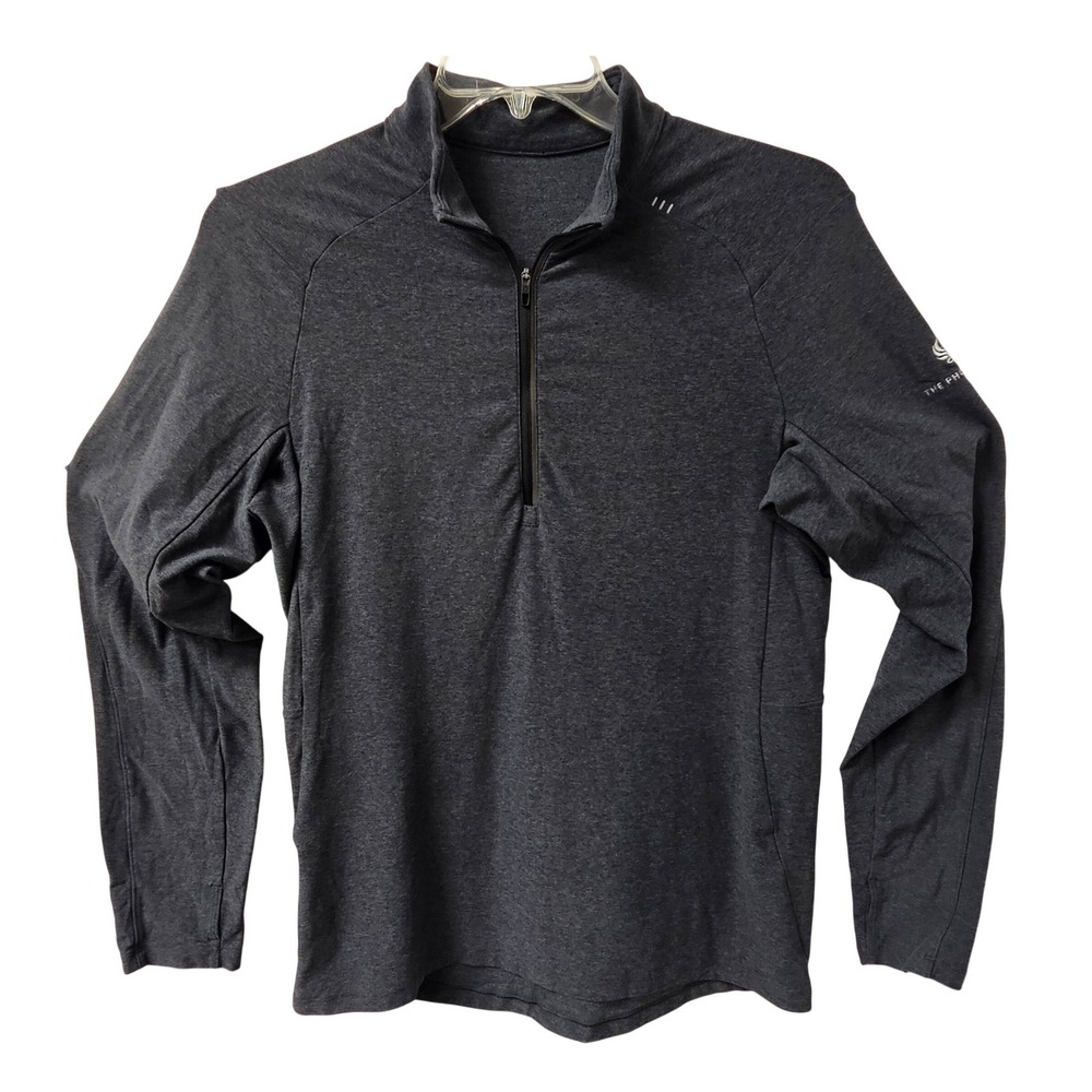 Lululemon Men's Surge Warm 1/4 Zip Grey Heather Size M Phoenician Resort Logo